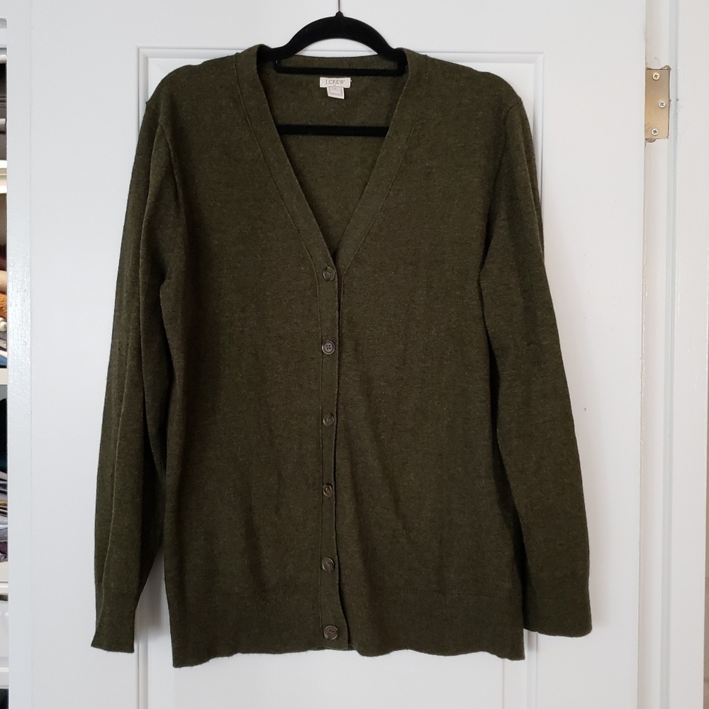 J Crew Wool Blend Boyfriend Cardigan